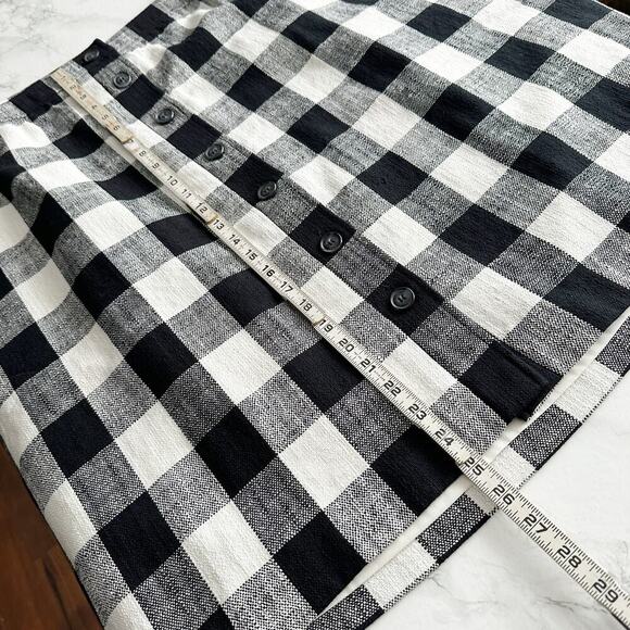 NWOT Talbots Textured Cotton Black White Gingham A-line Skirt Women’s size 24W - Picture 8 of 10